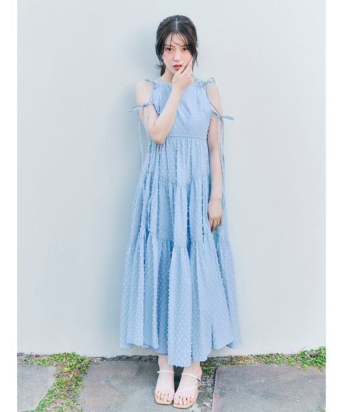SNIDEL（スナイデル） ワンピース ドビードットティアードワンピース