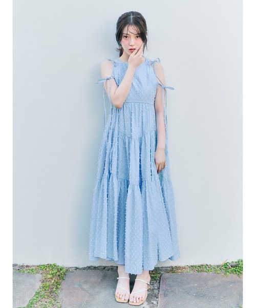 SNIDEL（スナイデル） ワンピース ドビードットティアードワンピース