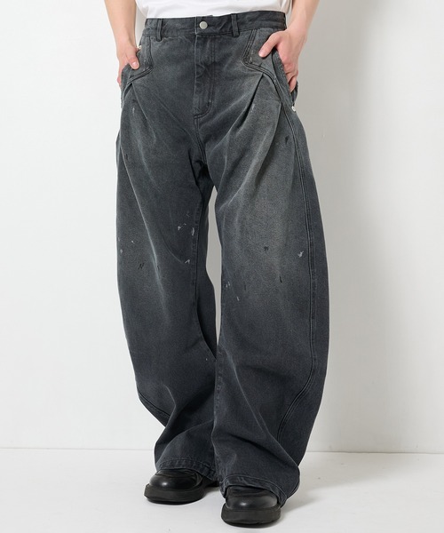 CONZ ダークウォッシュカーブデニム　ブルー サイズ1 CONZ ジーンズ dark wash curve denim deep blue メンズ : ZOZOTOWN