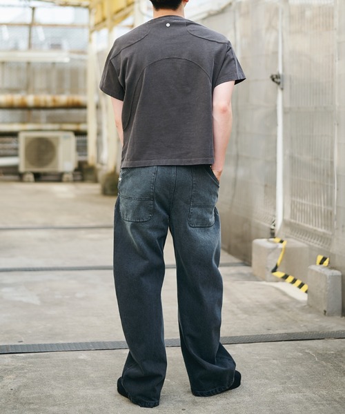 CONZ ワイドパンツ ジーンズ dark wash curve denim deep blue/デニム