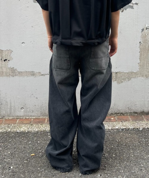 CONZ ワイドパンツ ジーンズ dark wash curve denim deep blue/デニム