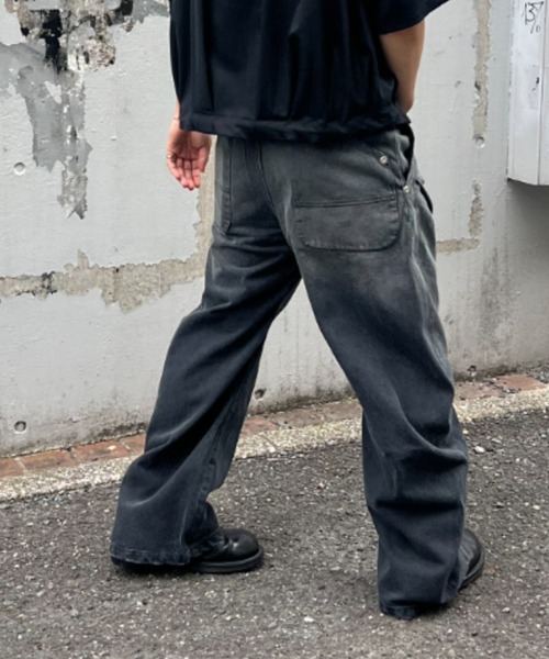CONZ ワイドパンツ ジーンズ dark wash curve denim deep blue/デニム