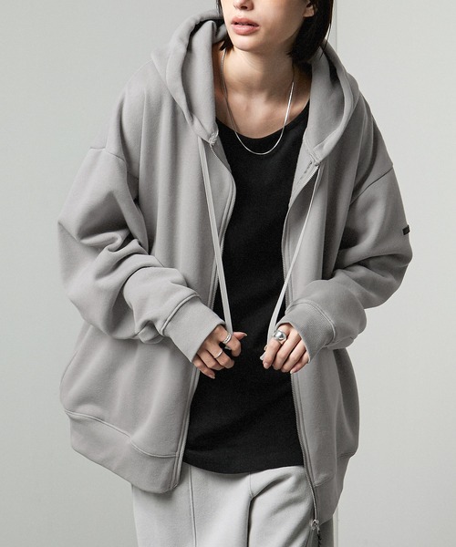 Alfred Alex」 ジップアップパーカー M チャコール メンズ : ZOZOTOWN