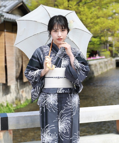 和なでしこ 浴衣 変わり織り浴衣3点セット「浴衣・帯・下駄