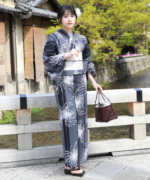 和なでしこ 浴衣 変わり織り浴衣3点セット「浴衣・帯・下駄