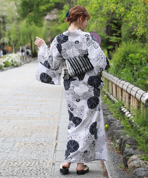 ⭐︎江戸矢羽♪高級変わり織り★新品 浴衣セット 3点セット 和なでしこ 浴衣 変わり織り浴衣3点セット「浴衣・帯・下駄