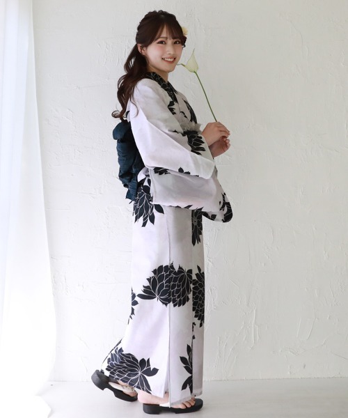 和なでしこ 浴衣 変わり織り浴衣3点セット「浴衣・帯・下駄