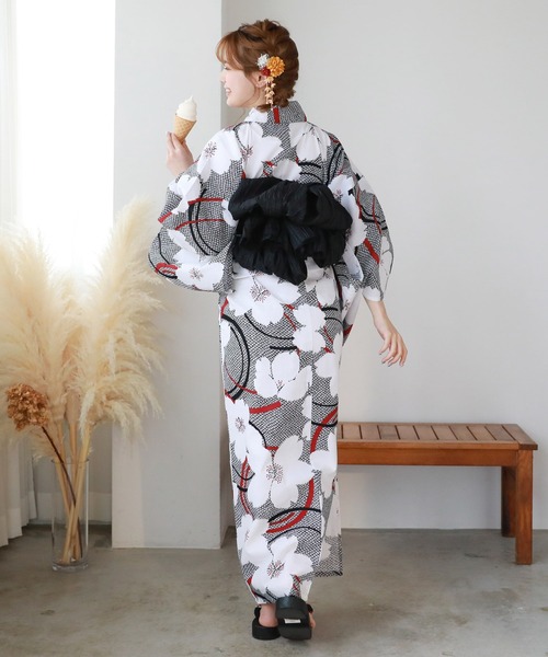 ⭐︎江戸矢羽♪高級変わり織り★新品 浴衣セット 3点セット 和なでしこ 浴衣 変わり織り浴衣3点セット「浴衣・帯・下駄