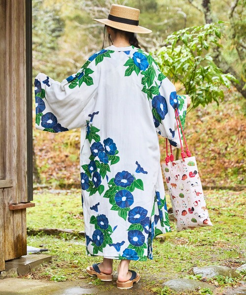 カヤ カーディガン uvカット 「カヤ」容花（かおばな）着物風UV羽織