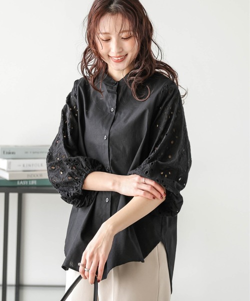 「SUGAR BISKET」 半袖ブラウス フリー ホワイト レディース_画像6