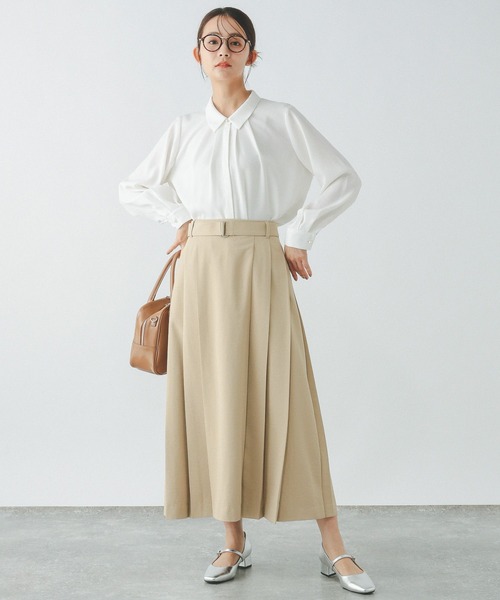 「GLOBAL WORK」 長袖シャツ MEDIUM チャコールグレー レディース_画像8