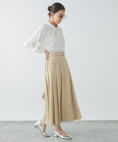 「GLOBAL WORK」 長袖シャツ MEDIUM チャコールグレー レディース_画像9