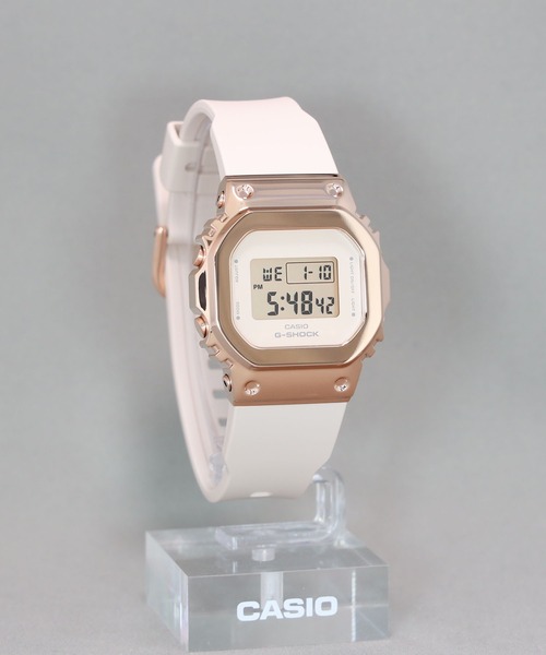 「G-SHOCK」 デジタル腕時計 FREE ピンクゴールド レディース_画像4