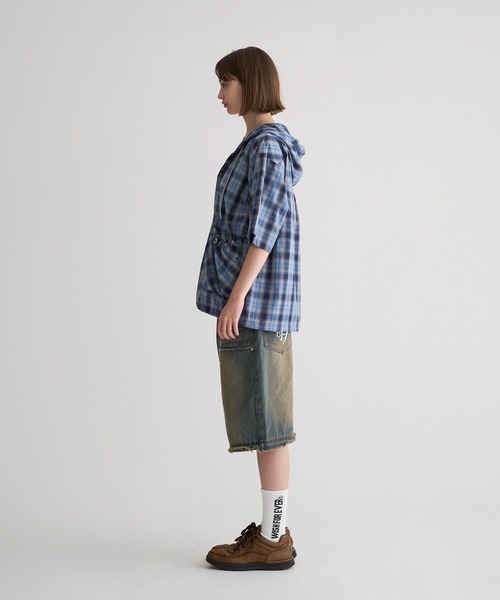 「WISH FOR EVER」 半袖シャツ MEDIUM ブラウン メンズ_画像3