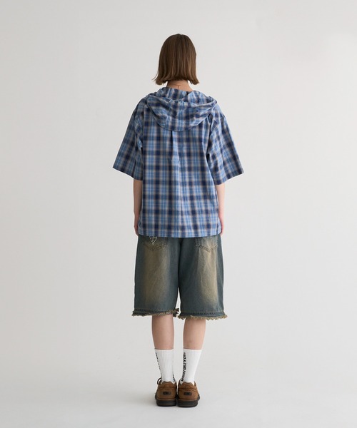 「WISH FOR EVER」 半袖シャツ MEDIUM ブラウン メンズ_画像4