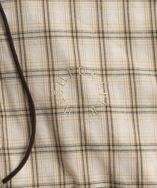 「WISH FOR EVER」 半袖シャツ MEDIUM ブラウン メンズ_画像6