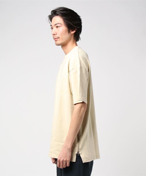 STYLEBLOCK tシャツ サイドジップコットンポンチビッグ