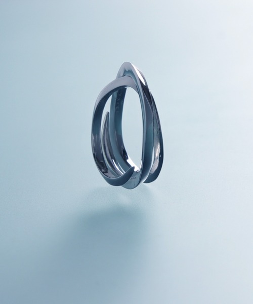 指輪 レディース 「YArKA/ヤーカ」」triangle irregular twist ring/トライアングル 不規則 捻りリング silver｜zozo｜08