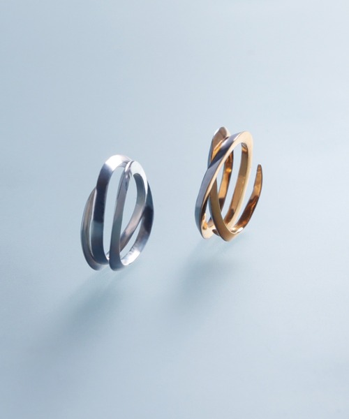 指輪 レディース 「YArKA/ヤーカ」」triangle irregular twist ring/トライアングル 不規則 捻りリング silver｜zozo｜06