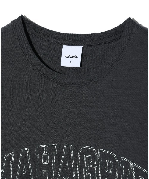 【mahagrid】25SS★ ECLIPSE LOGO STITCH LS TEE STITCH COLLEGE LOGO LS TEE[BLUE] - MAHAGRID