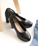 パンプス ラウンドトゥ6.5cmチャンキーヒー...の詳細画像2