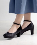パンプス ラウンドトゥ6.5cmチャンキーヒー...の詳細画像4