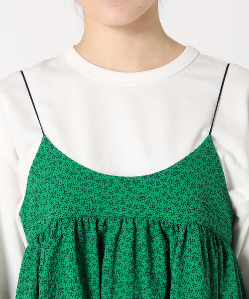 SLOBE IENA（スローブイエナ） ワンピース タフタプリントキャミワンピ