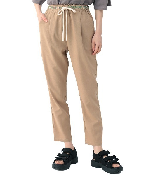 ニーナ 美品 45rpm リネン混 パンツ 45Rリネンダックの908ペグトップパンツ: WOMEN｜45R