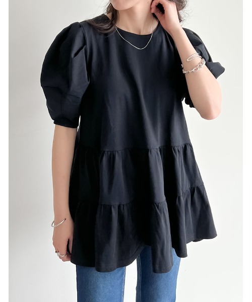 【✨早い者勝ち！！本日限定お値下げ!!美品✨】ヨリ✨パフスリーブカットソー yori(ヨリ)の「パフスリーブカットソー【2021SP】3月上旬入荷