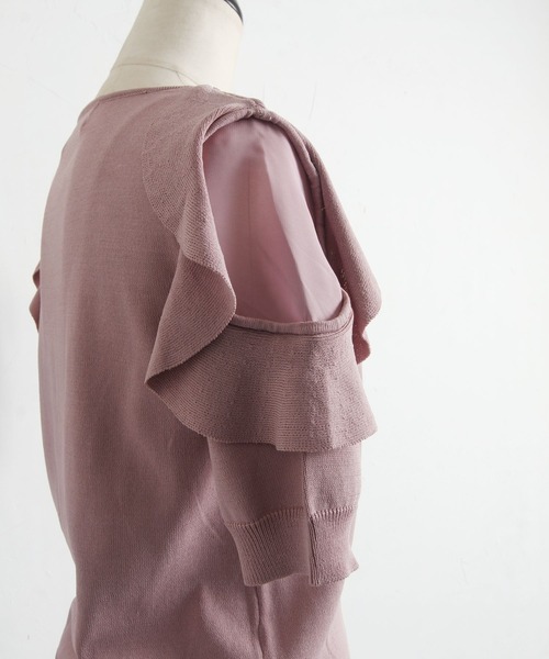 tocco closet（トッコ クローゼット） ニット フリル付きシフォン