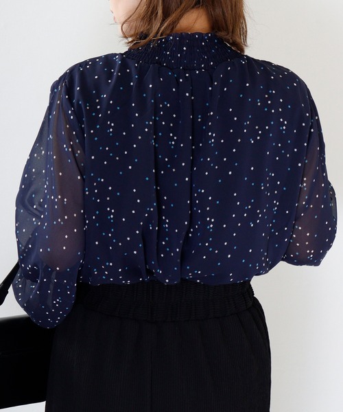 tシャツ BRODIAEA シフォンスモッグブラウス レディース tシャツ BRODIAEA シフォンスモッグブラウス レディース
