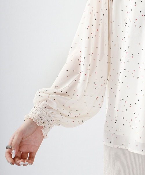 tシャツ BRODIAEA シフォンスモッグブラウス レディース