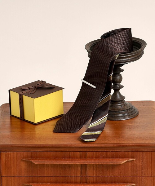 タケオキクチ（TAKEO KIKUCHI）/ムジネクタイ&タイバー カラーBOXセット TAKEO KIKUCHI（タケオキクチ） ネクタイ ムジネクタイ＆タイバー