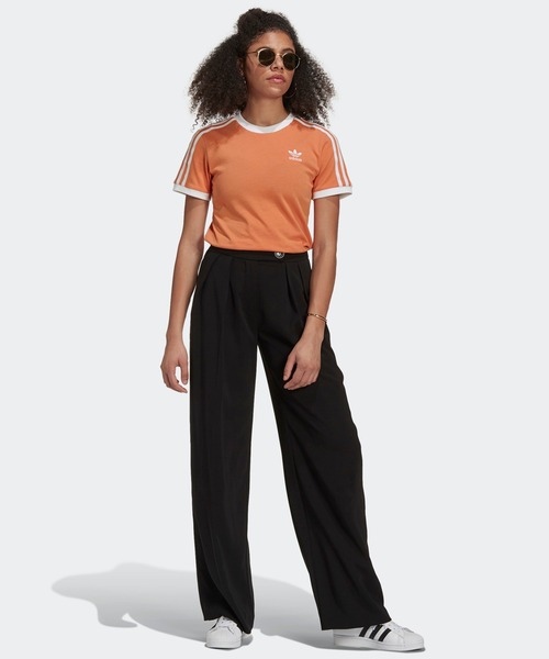 「adidas」 半袖Tシャツ MEDIUM ブラック WOMEN_画像8