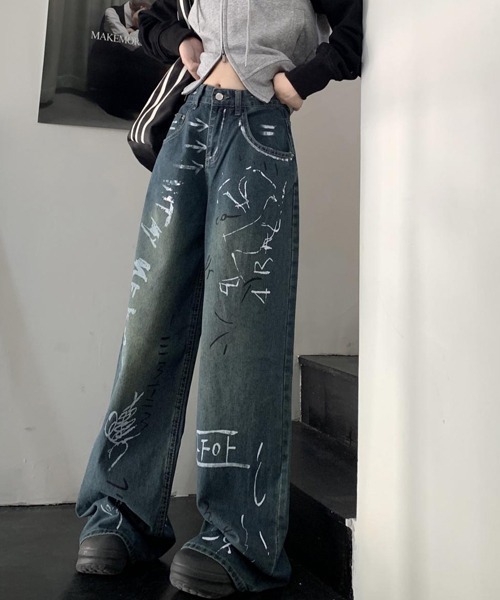 Ressaca（レサーカ） ワイドパンツ ジーンズ デニム デニムパンツ