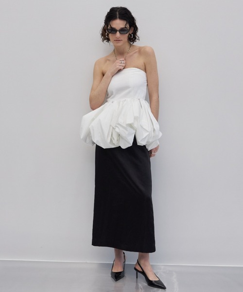 JOSE MOON スカート SIMPLE SATIN SKIRT/シンプルサテンスカート