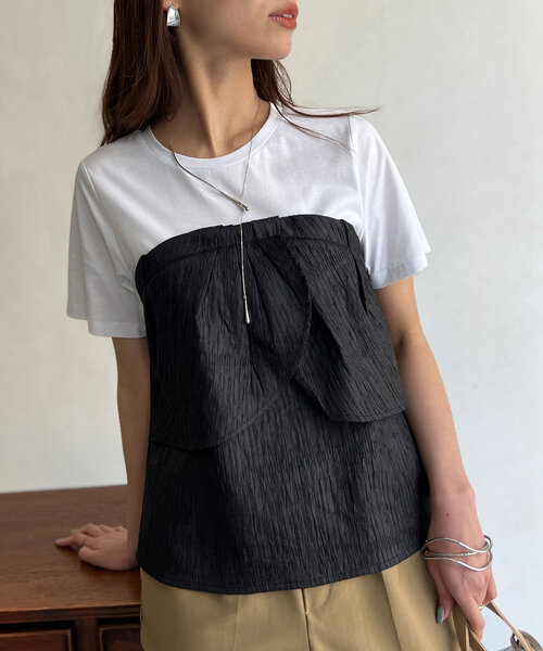 eimyistoire ビスチェドッキングTシャツ eimy istoire - eimy istoire ビスチェドッキングTシャツの通販 by