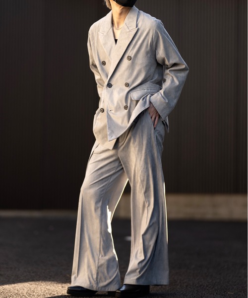 clel ダブルテックフェード ベルテッド パンツ XSサイズ　チャコールグレー CLEL スラックス 「CLEL」Double Tech Fade Belted Pants/ダブル