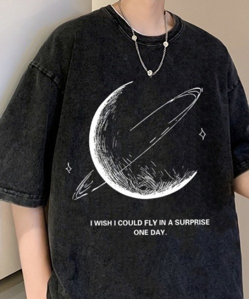DIAVEL tシャツ 半袖 ヴィンテージライクグラフィックTシャツ
