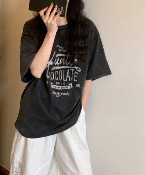 DIAVEL tシャツ ヴィンテージライクグラフィックTシャツ / オーバー