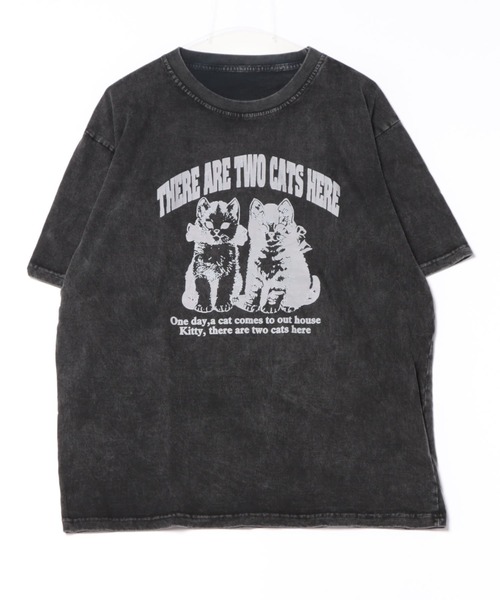 DIAVEL tシャツ ヴィンテージライクグラフィックTシャツ / オーバー DIAVEL tシャツ ヴィンテージライクグラフィックTシャツ / オーバー