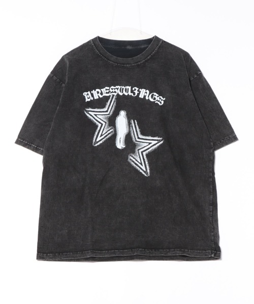 DIAVEL tシャツ ヴィンテージライクグラフィックTシャツ / オーバー