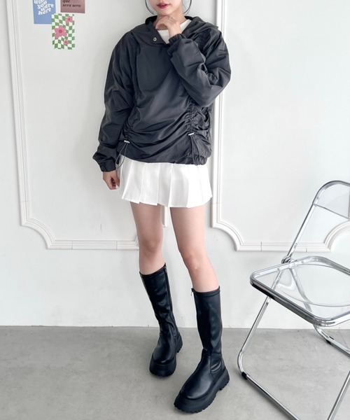 SOLLON.（ソルロン） パーカー ダブルシャーリングアノラックパーカー