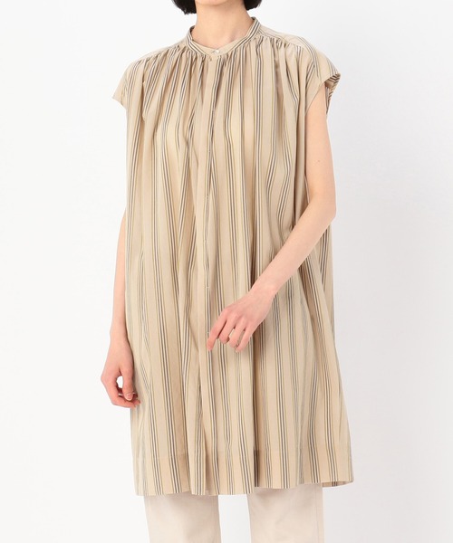 LE GLAZIK」 ノースリーブワンピース 36 ベージュ レディース 