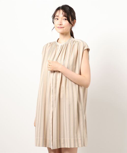 LE GLAZIK」 ノースリーブワンピース 36 ベージュ レディース  