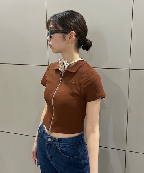 Y2K 半袖 Tシャツ ショート丈 ワンショルダー カジュアル 半T y2k ヒップガール アンバランスオフショルダー 半袖Tシャツ