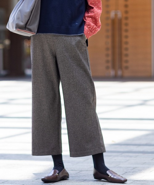 DECOY SINCE 1981 スラックス パンツ 裏起毛ストレッチワイドパンツ