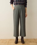 ワイドパンツ スラックス パンツ 裏起毛ストレ...の詳細画像1