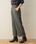 ワイドパンツ スラックス パンツ 裏起毛ストレ...の詳細画像3