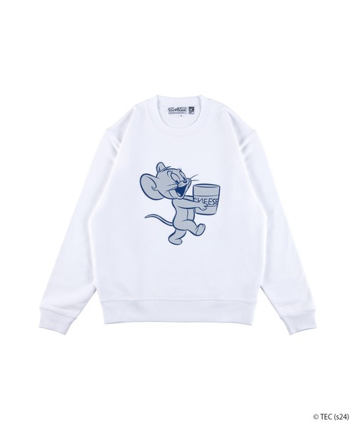トレーナー スウェット 「公式」トムとジェリー　MLE「TOM and JERRY」　クルーネックスウェットシャツ　トム レディース メンズ トレーナー スウェット 「公式」トムとジェリー MLE「TOM and